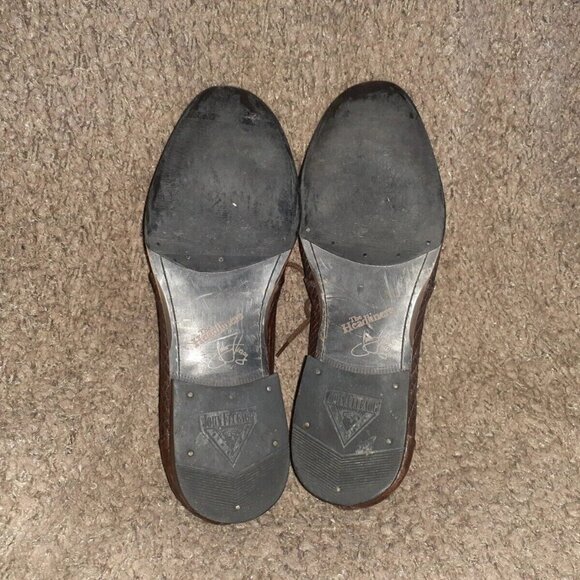 JOHN FLUEVOG-The Headliners-Gable Faux-Python Snakeskin Leather Derby-Sz 9-VG - Picture 8 of 8